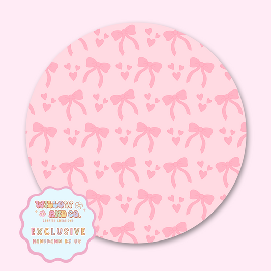 Love & Bows (Pink) - Mousepad