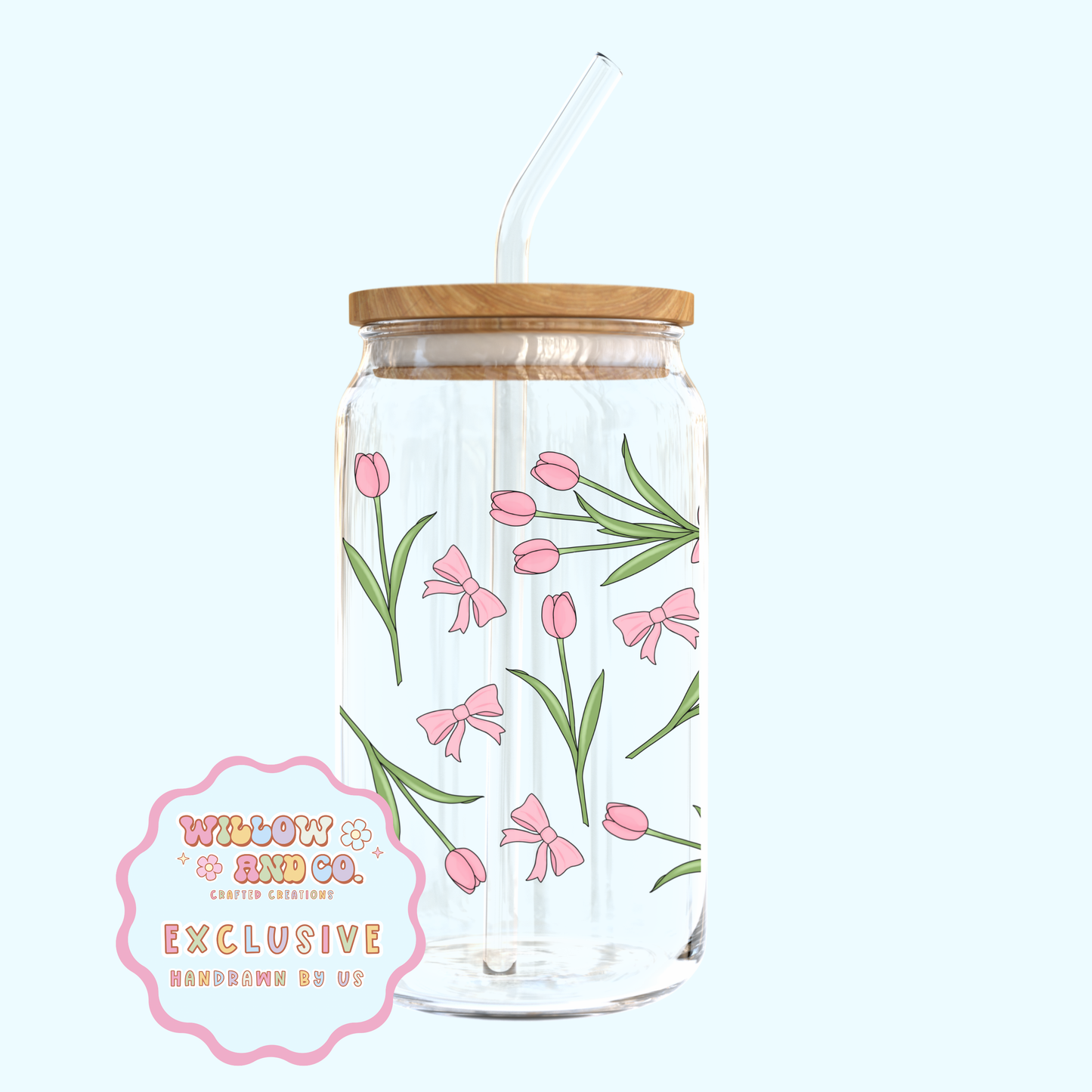 Tulip Bloom - Glass Tumbler