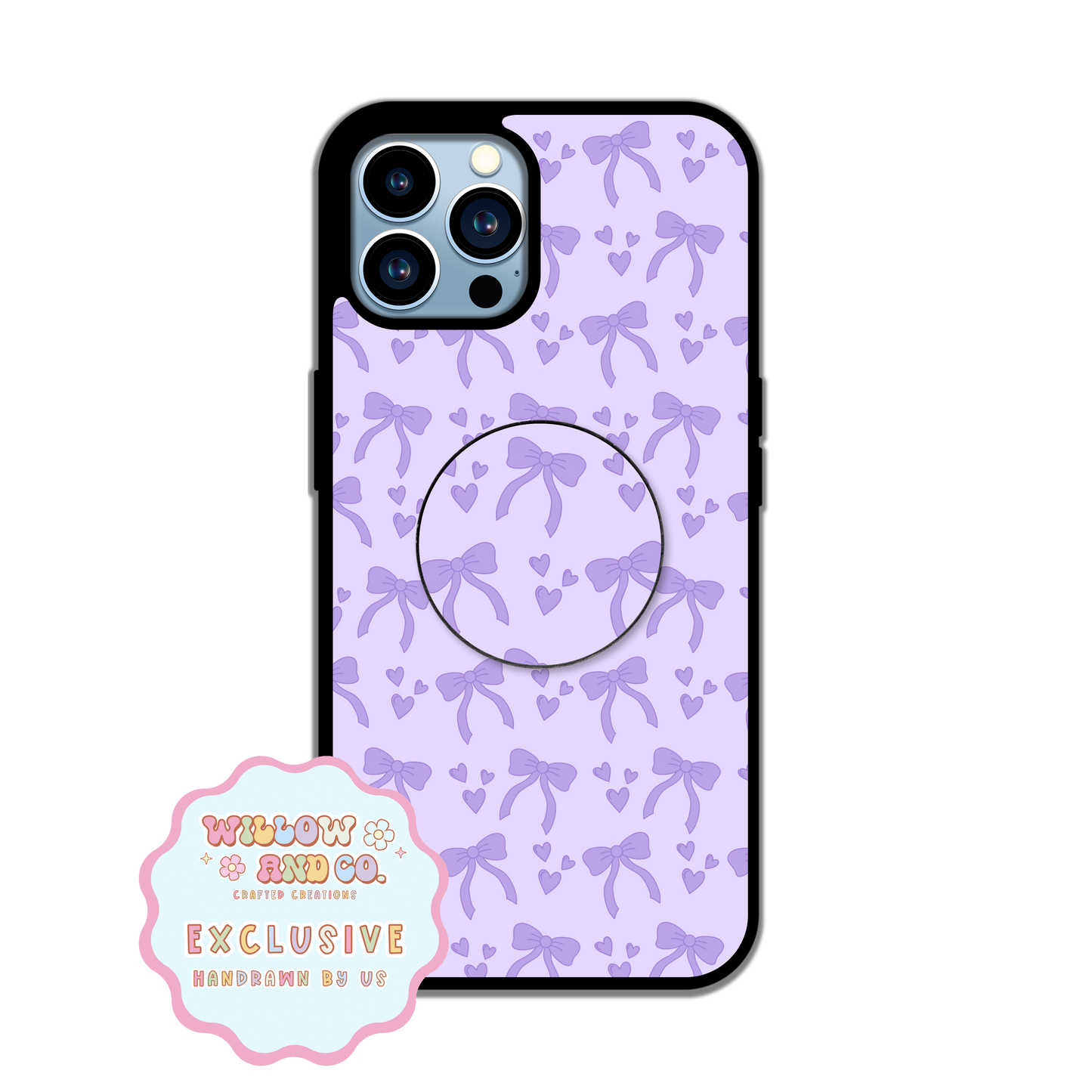 Love & Bows (Purple) - Pop Socket