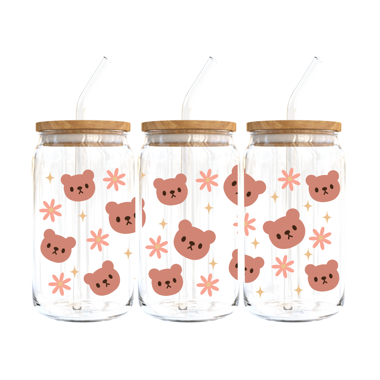 Bear Hugs Glass Tumbler