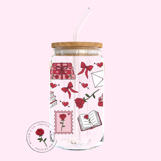 Enchanted Pages: Love Letters Edition - Glass Tumbler