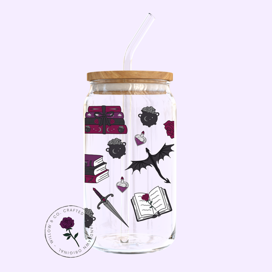 Enchanted Pages: Dark Tales Edition - Glass Tumbler