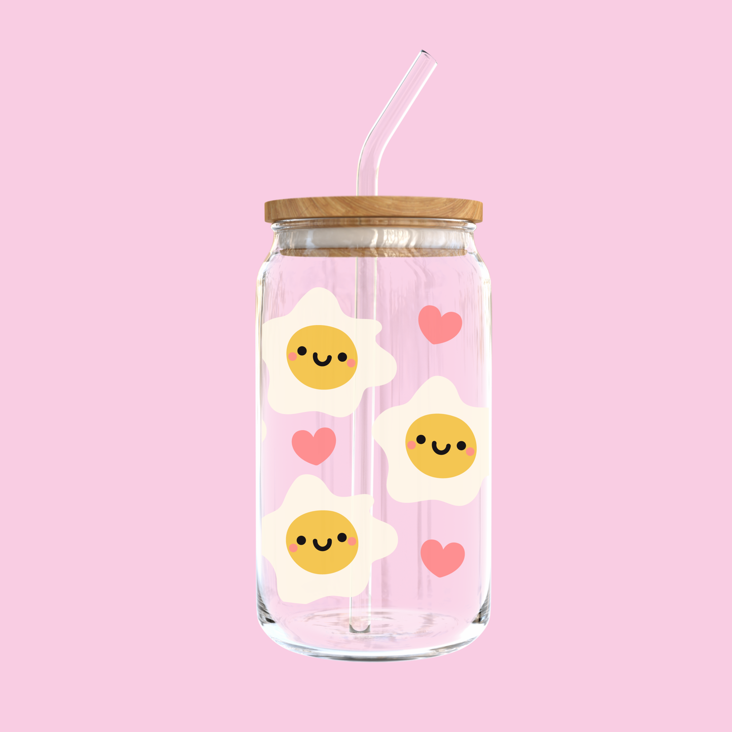 Sunny Side Hearts Glass Tumbler