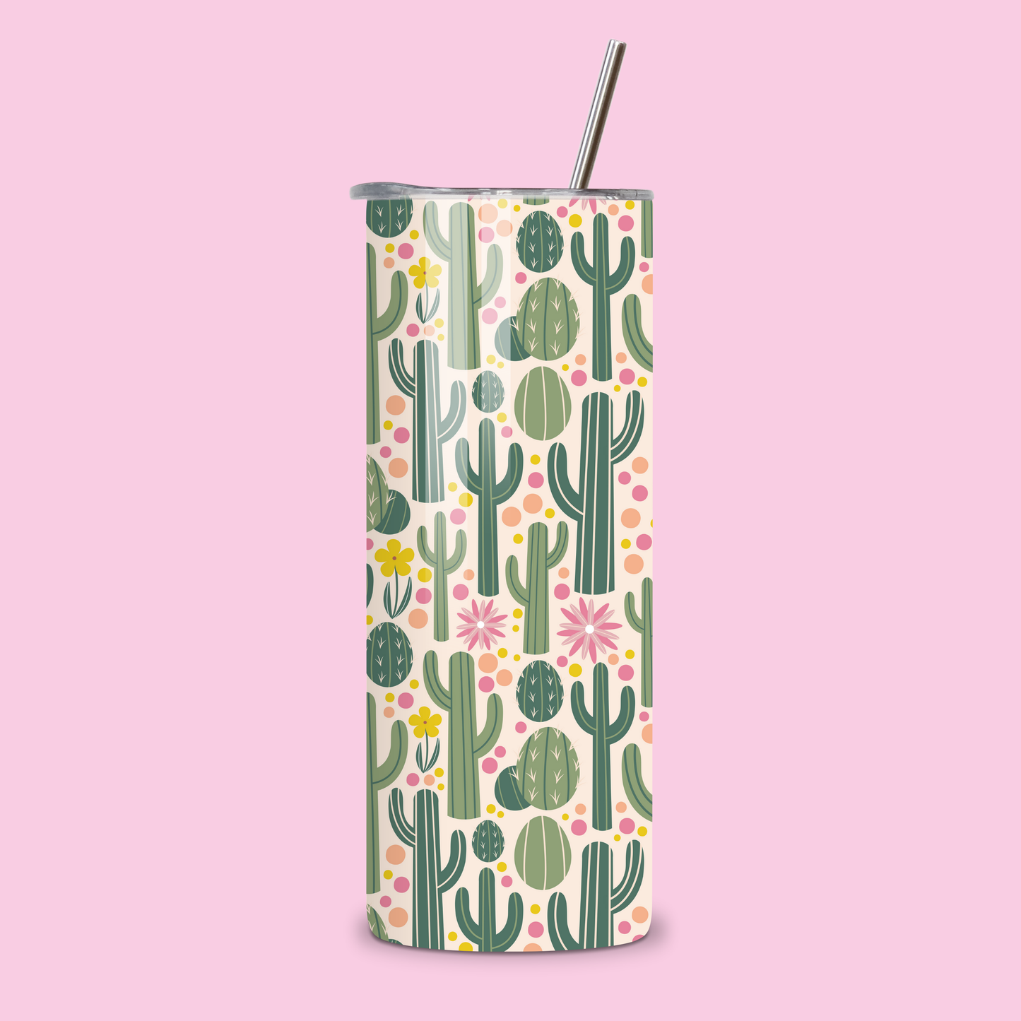 Cactus Wildflower Metal Tumbler
