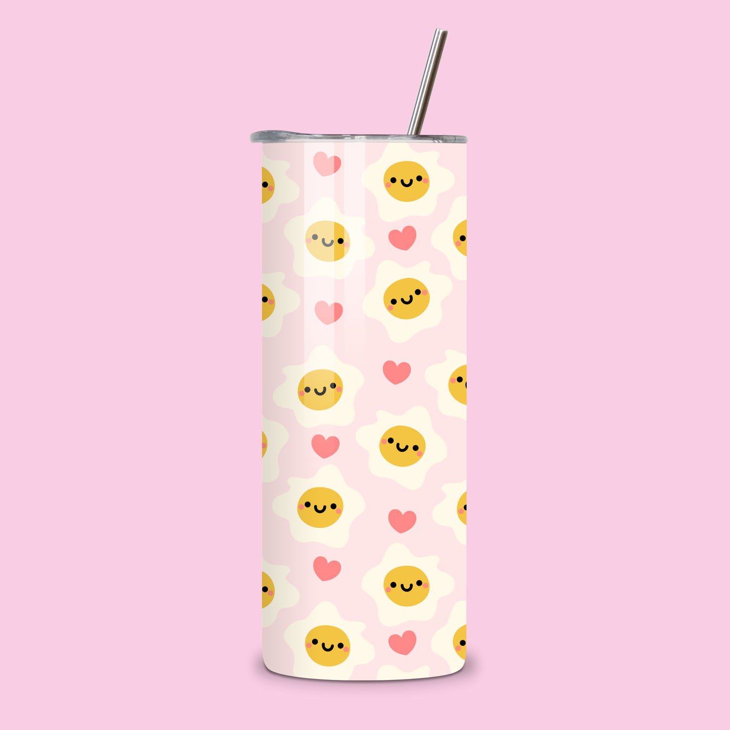 Sunny Side Hearts Metal Tumbler