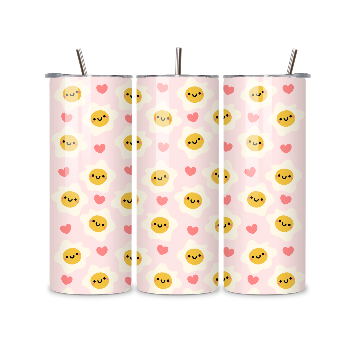 Sunny Side Hearts Metal Tumbler