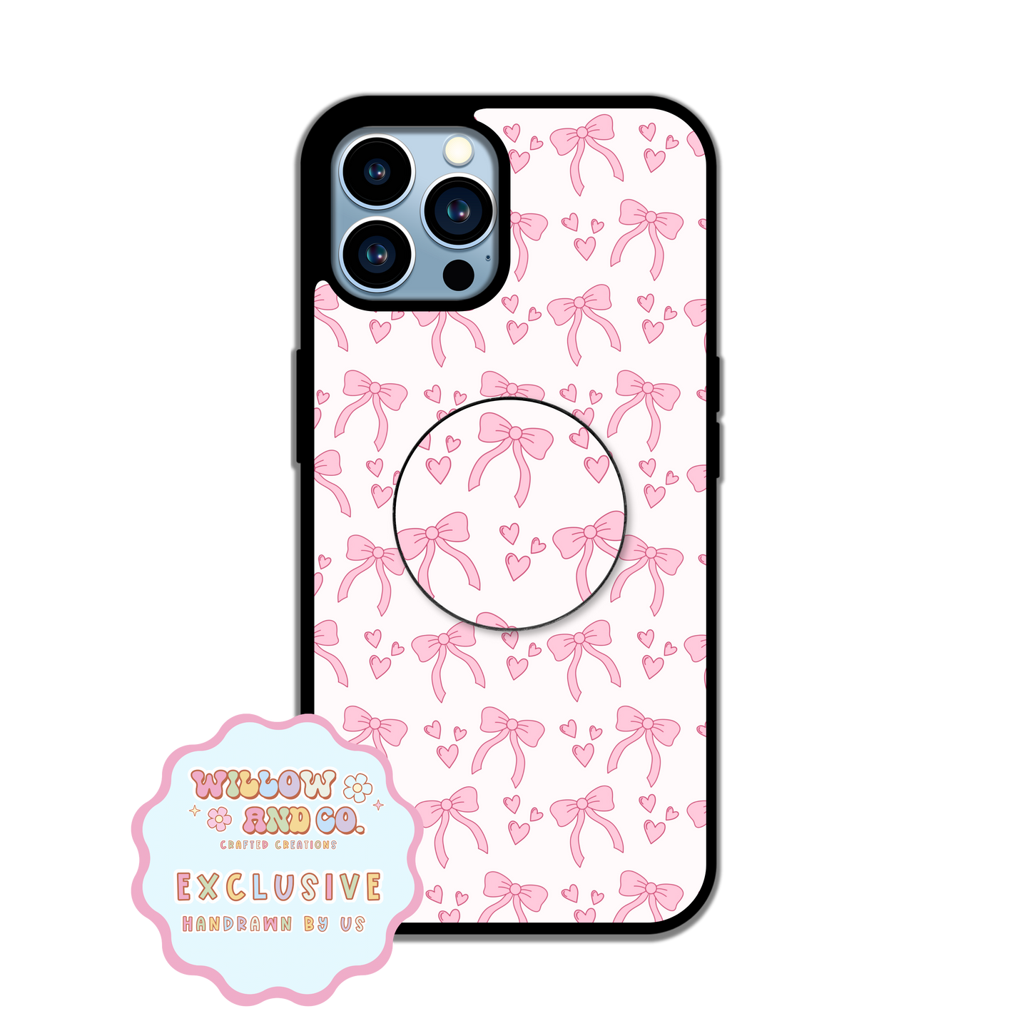 Love & Bows (Light Pink) - Pop Socket