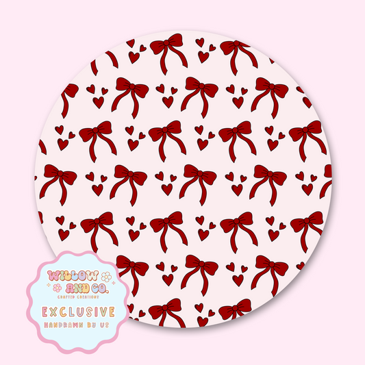 Love & Bows (Red) - Mousepad