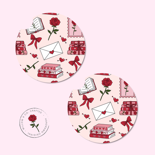 Enchanted Pages: Love Letters Edition - Car Coasters