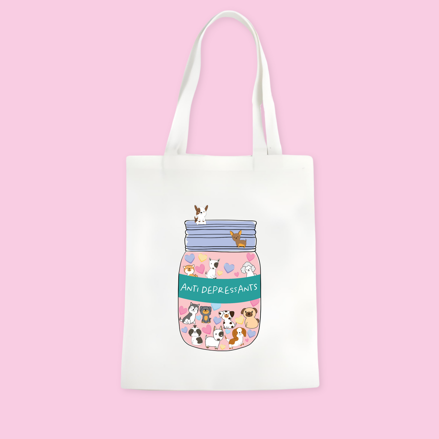 Antidepressant Dogs Tote Bag