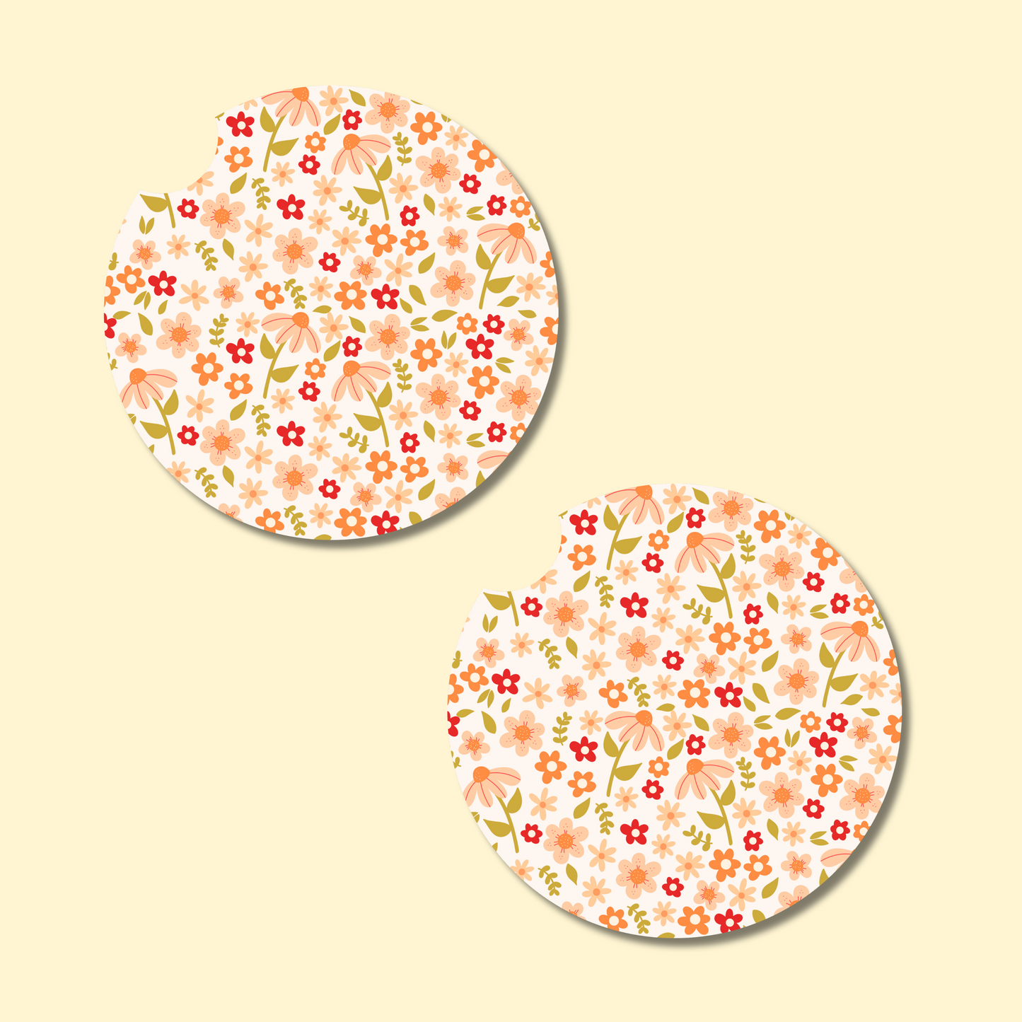 Autumn Floral Car Coasters