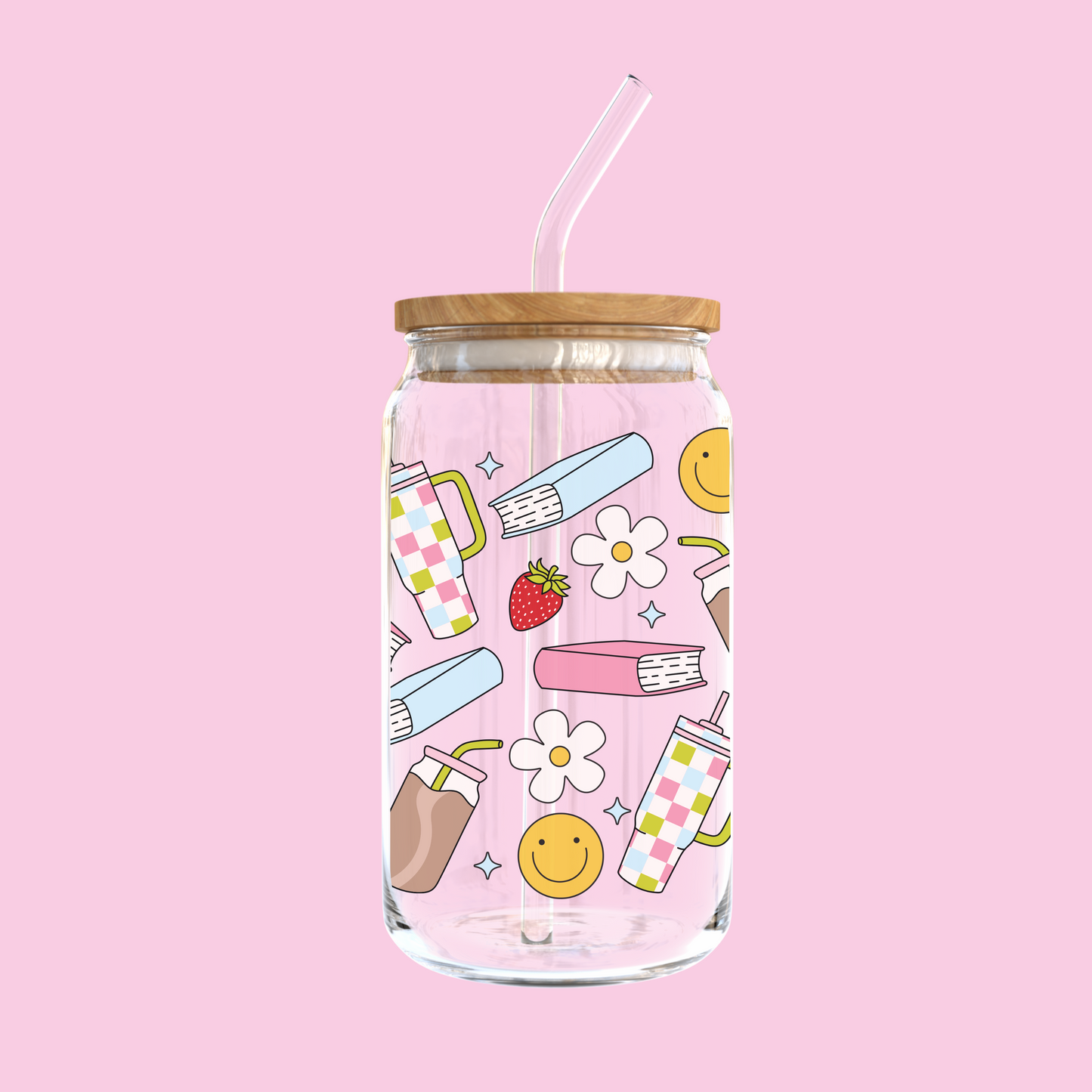 Book Girly Glass Tumbler