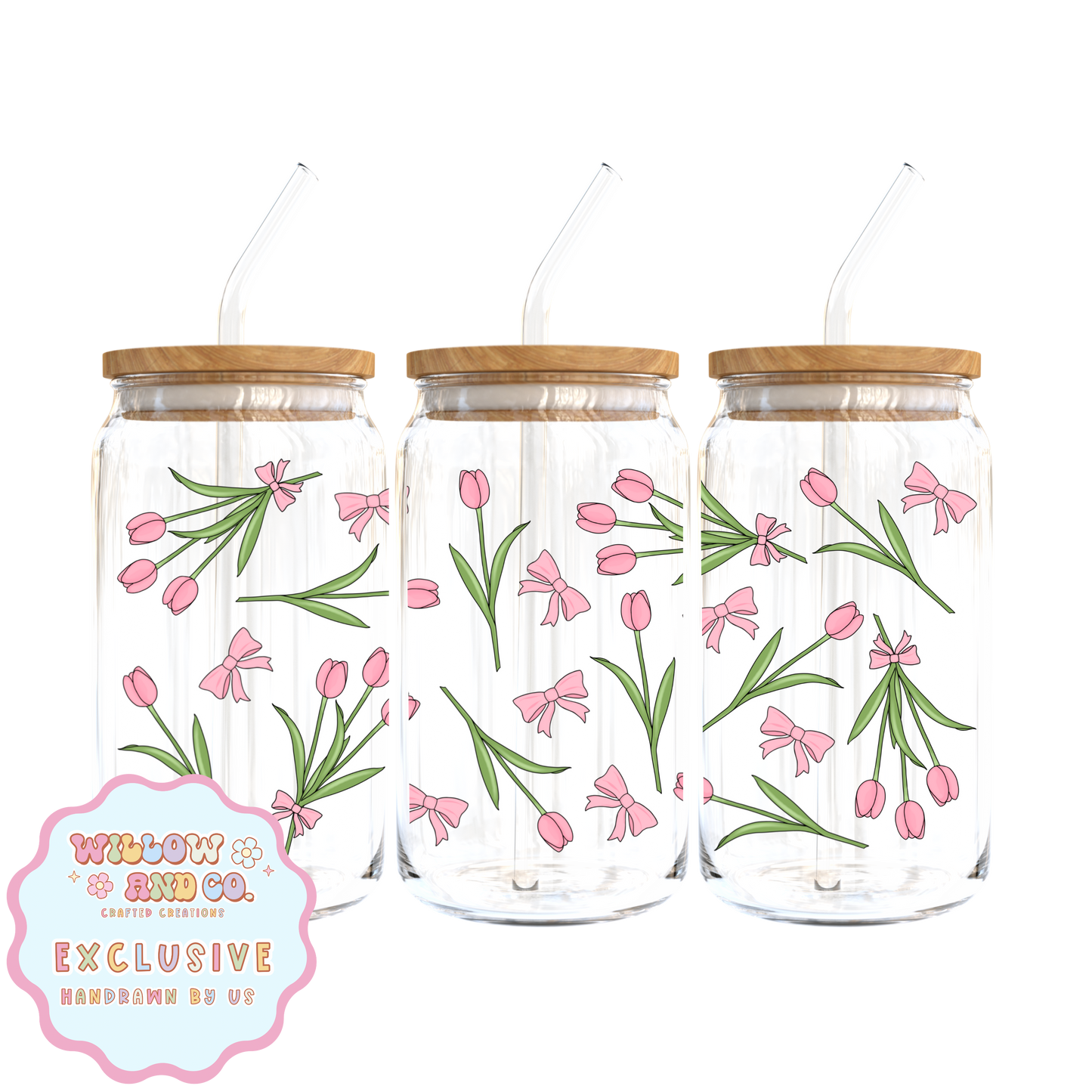 Tulip Bloom - Glass Tumbler