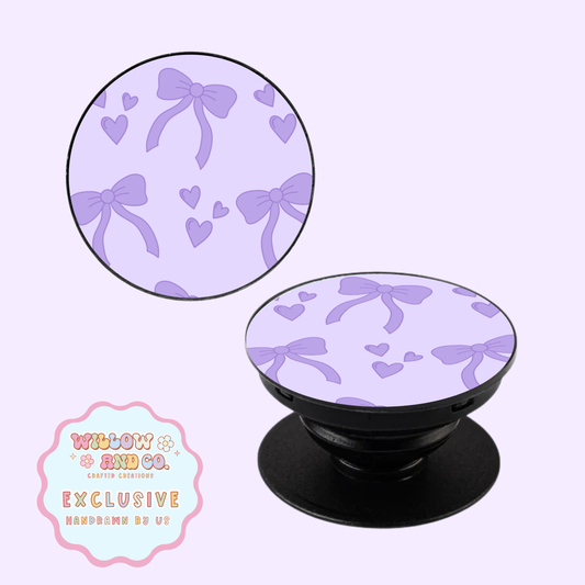 Love & Bows (Purple) - Pop Socket