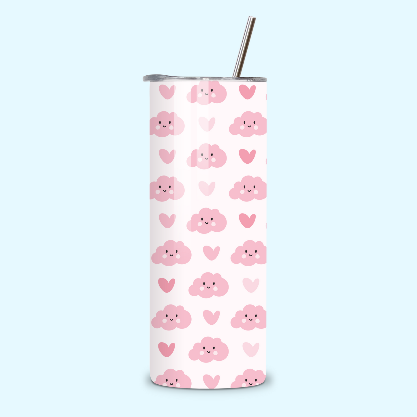 Pink Clouds Metal Tumbler