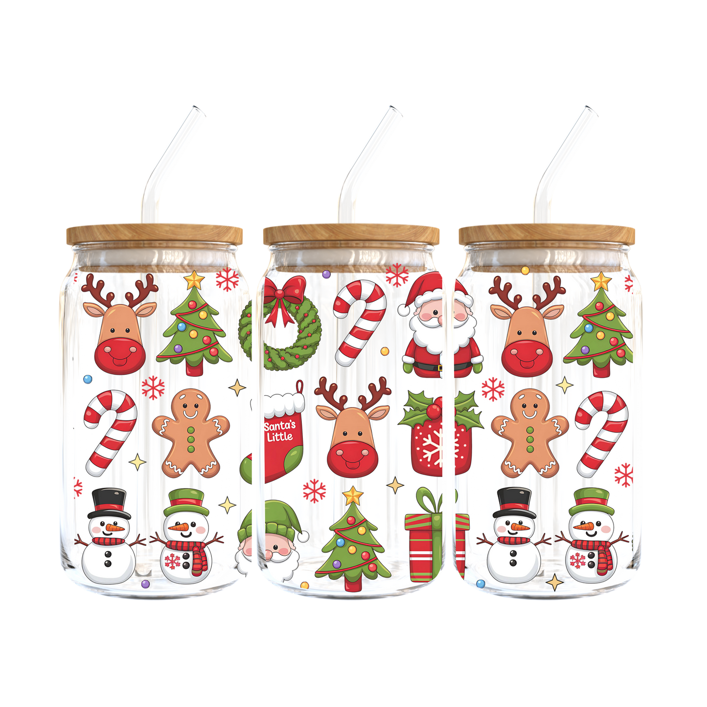 Christmas Cuties Glass Tumbler