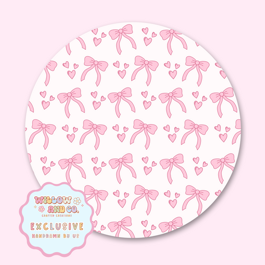 Love & Bows (Light Pink) - Mousepad