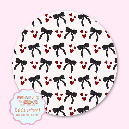 Love & Bows (Red & Black) - Mousepad