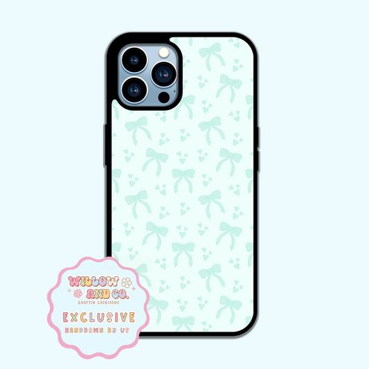 Love & Bows (Teal) - Phone Case