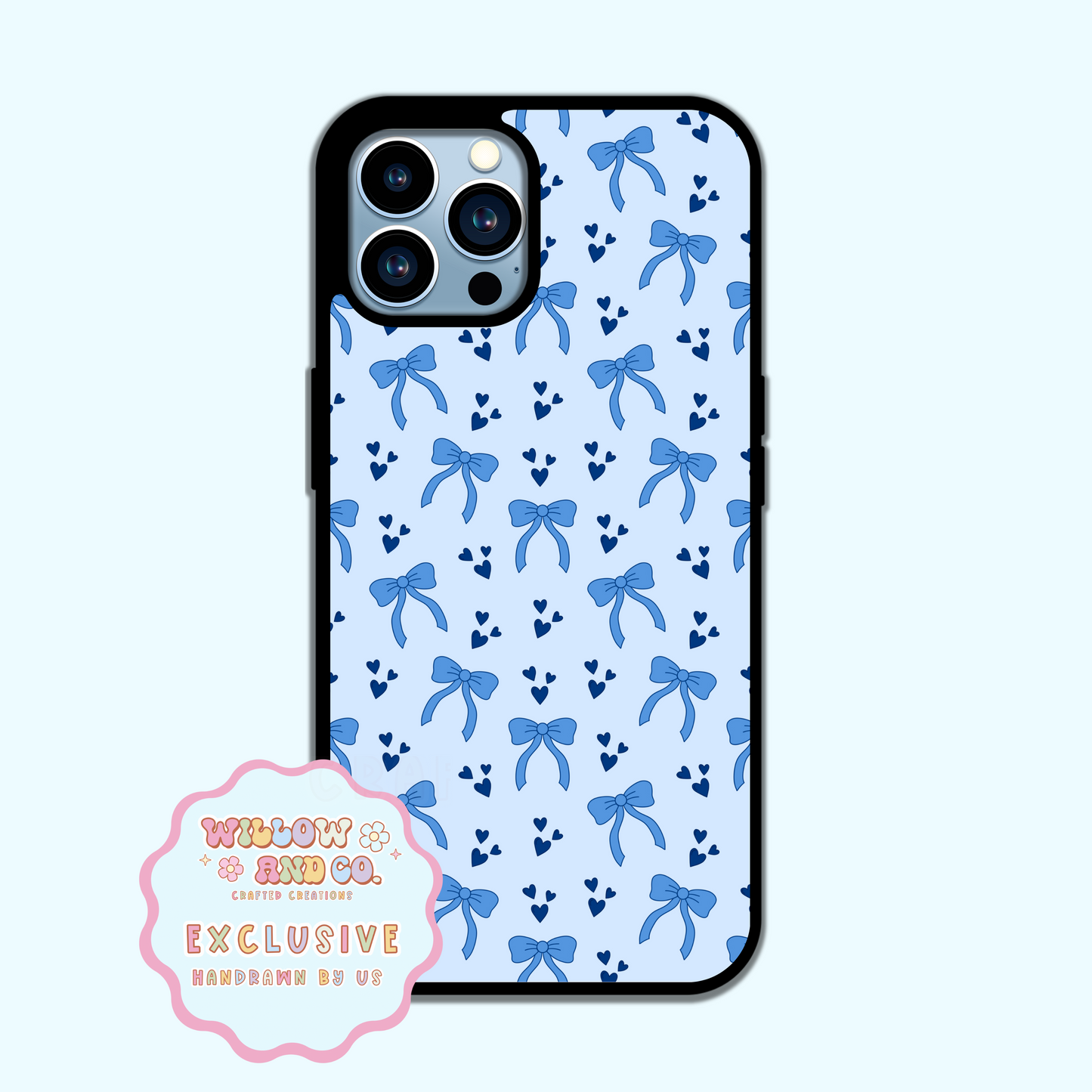 Love & Bows (Blue Mix) - Phone Case