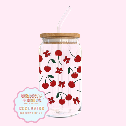 Cherry Vibes - Glass Tumbler