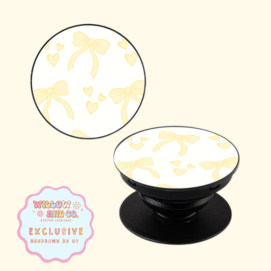 Love & Bows (Yellow) - Pop Socket