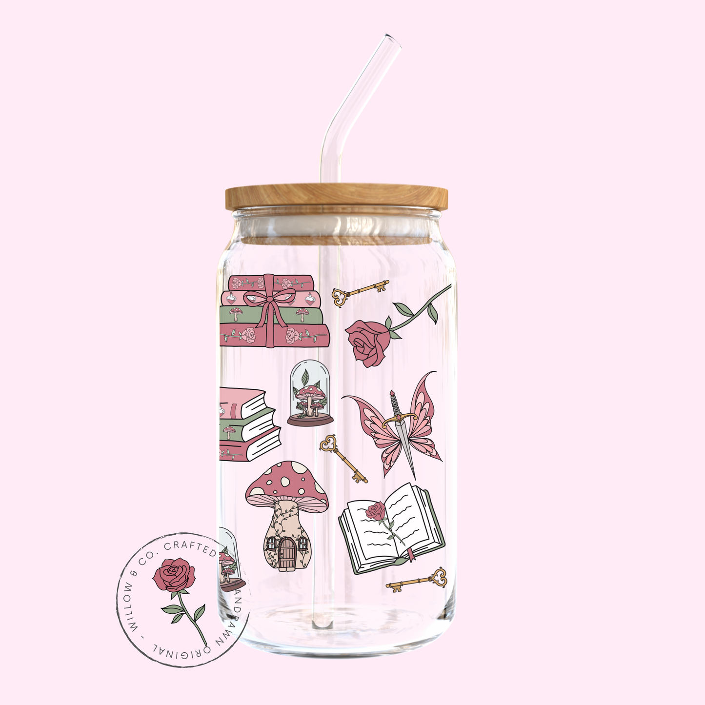 Enchanted Pages: Fantasy Realms Edition - Glass Tumbler