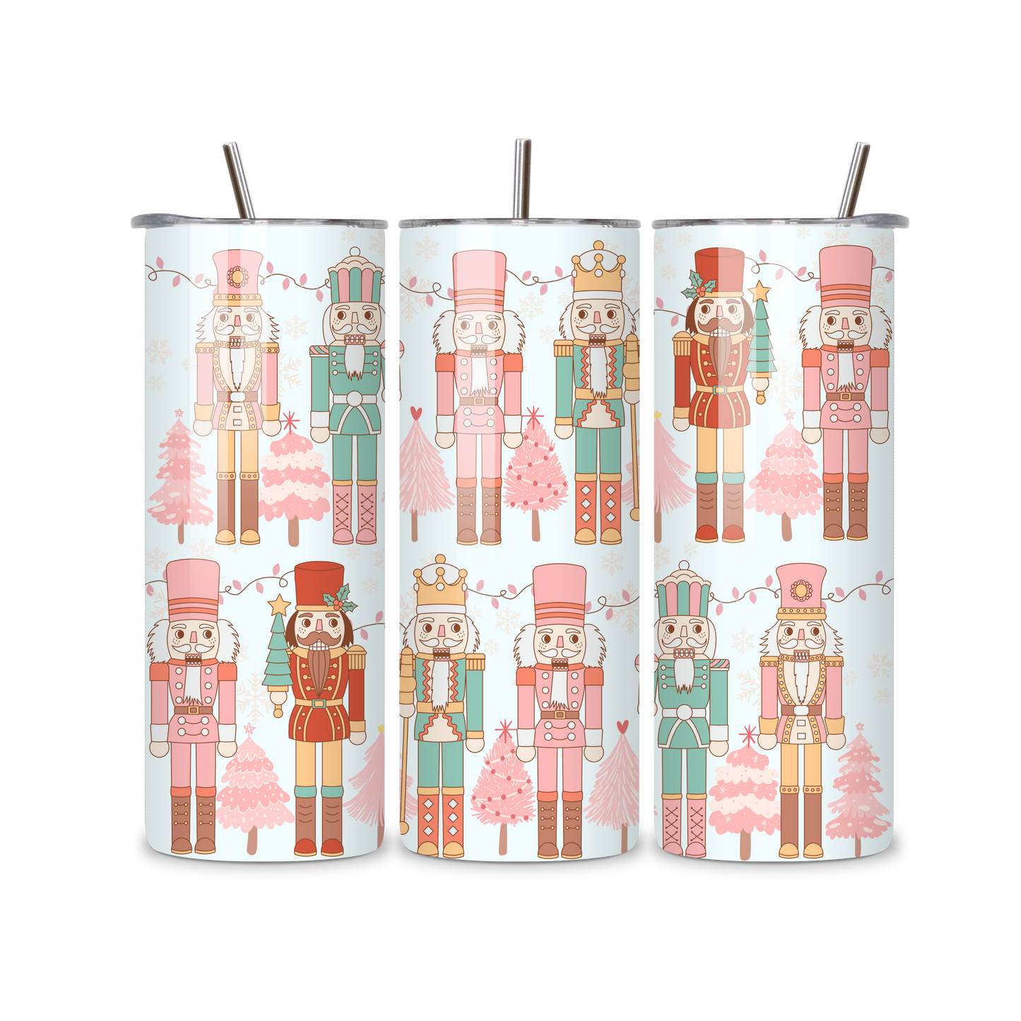 Pastel Nutcrackers Metal Tumbler