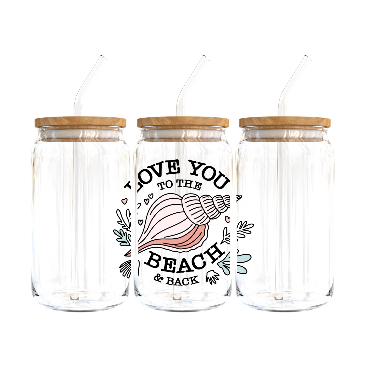 Love You To The Beach And Back Glass Tumbler