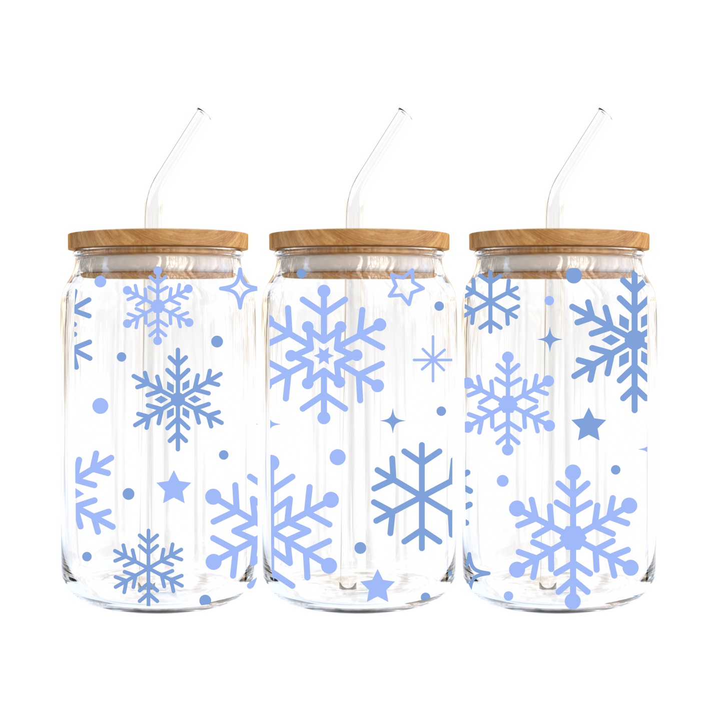 Snowflakes Glass Tumbler