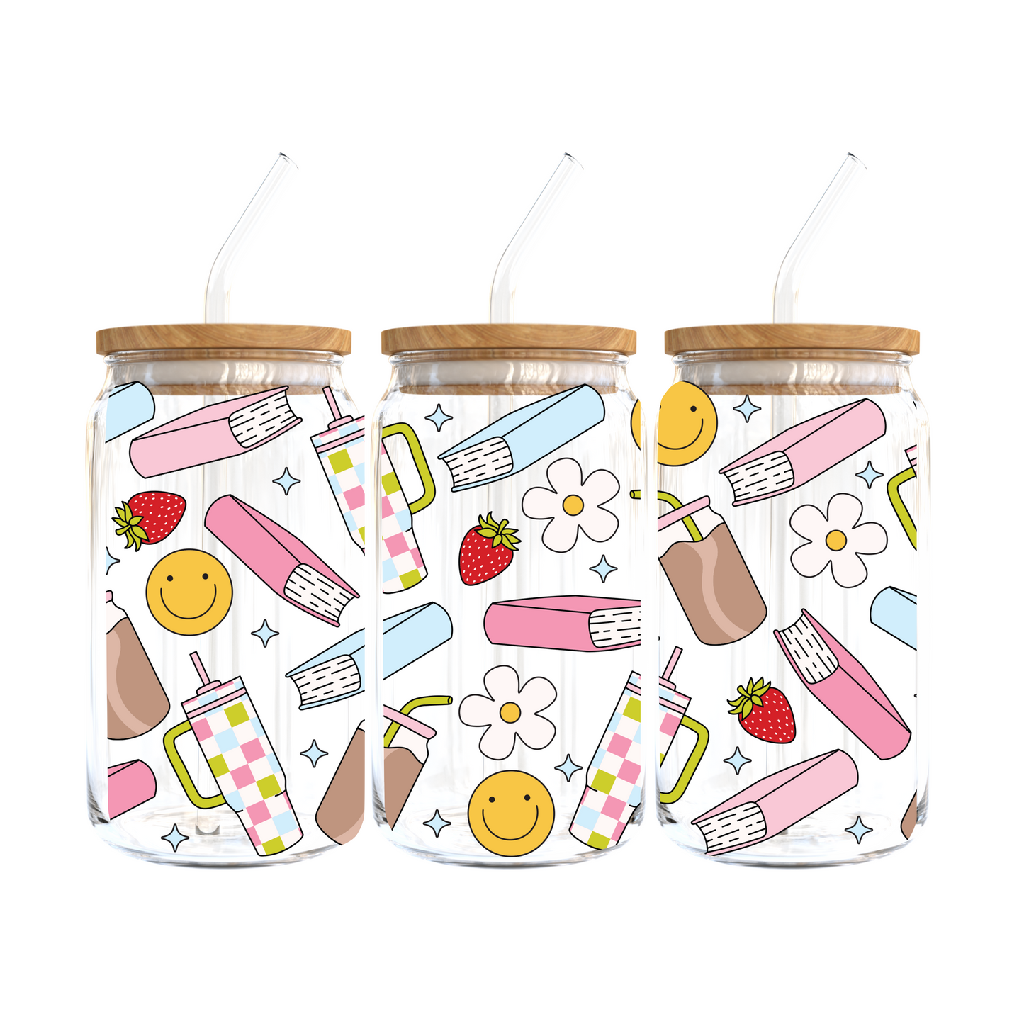 Book Girly Glass Tumbler