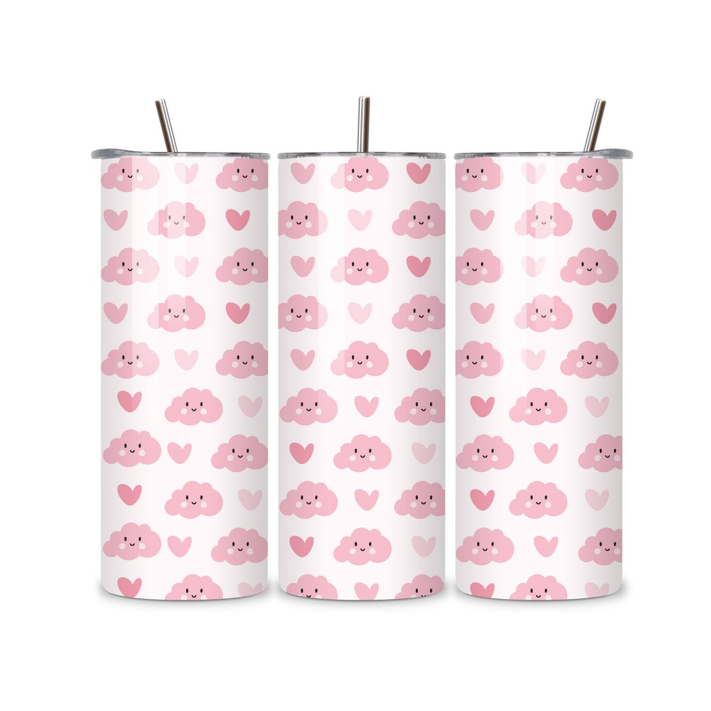 Pink Clouds Metal Tumbler