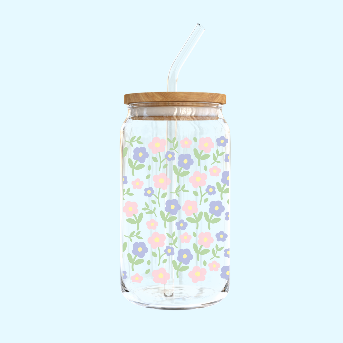 Flower Patch Glass Tumbler