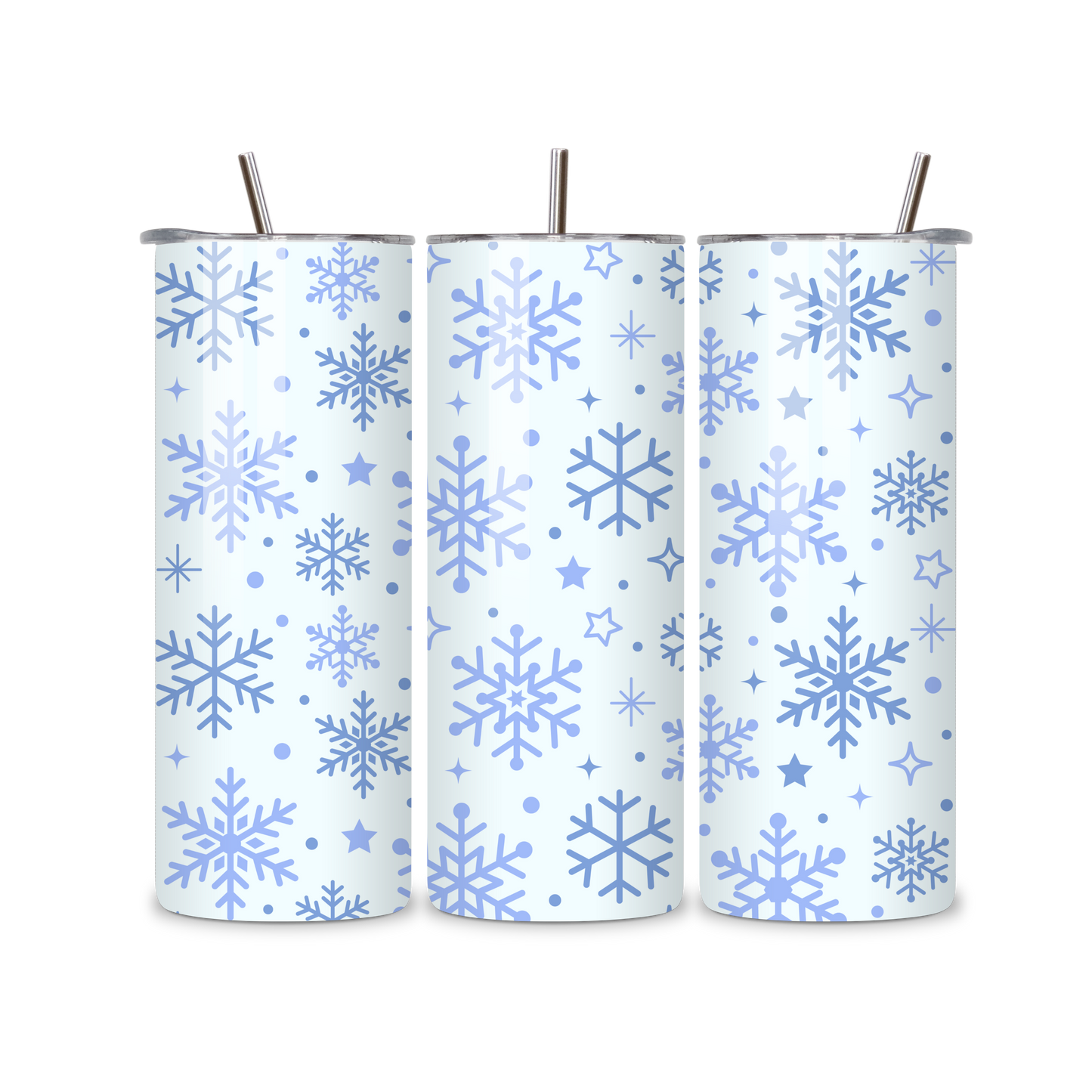 Snowflakes Metal Tumbler