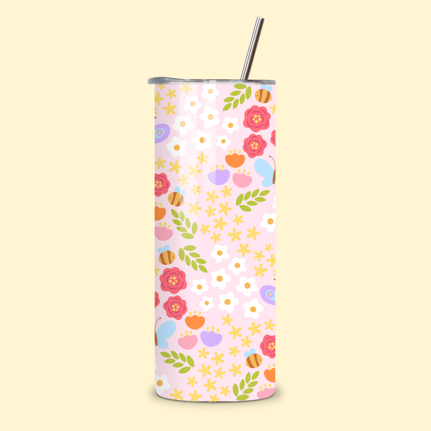 Spring Vibes Metal Tumbler
