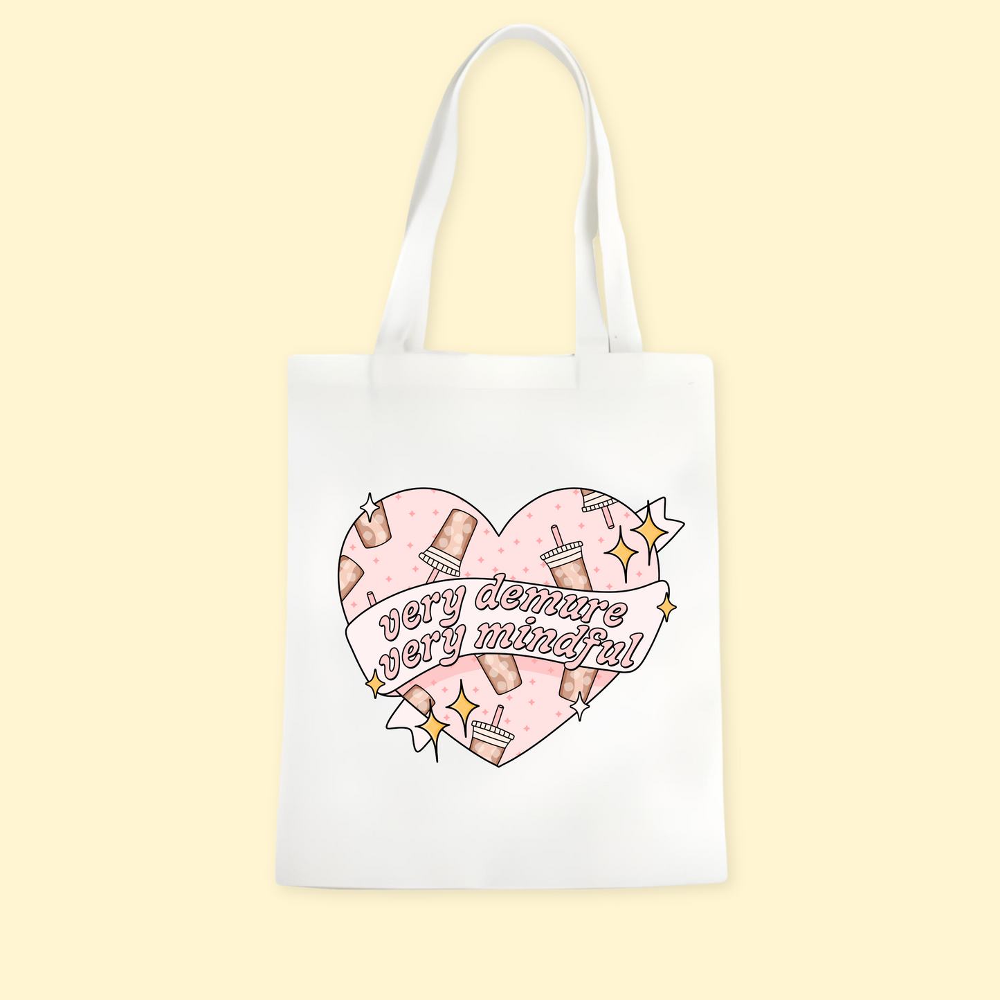 Very Demure, Very Mindful - Iced Coffee Tote Bag