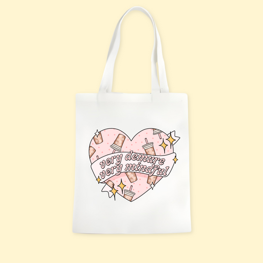 Very Demure, Very Mindful - Iced Coffee Tote Bag