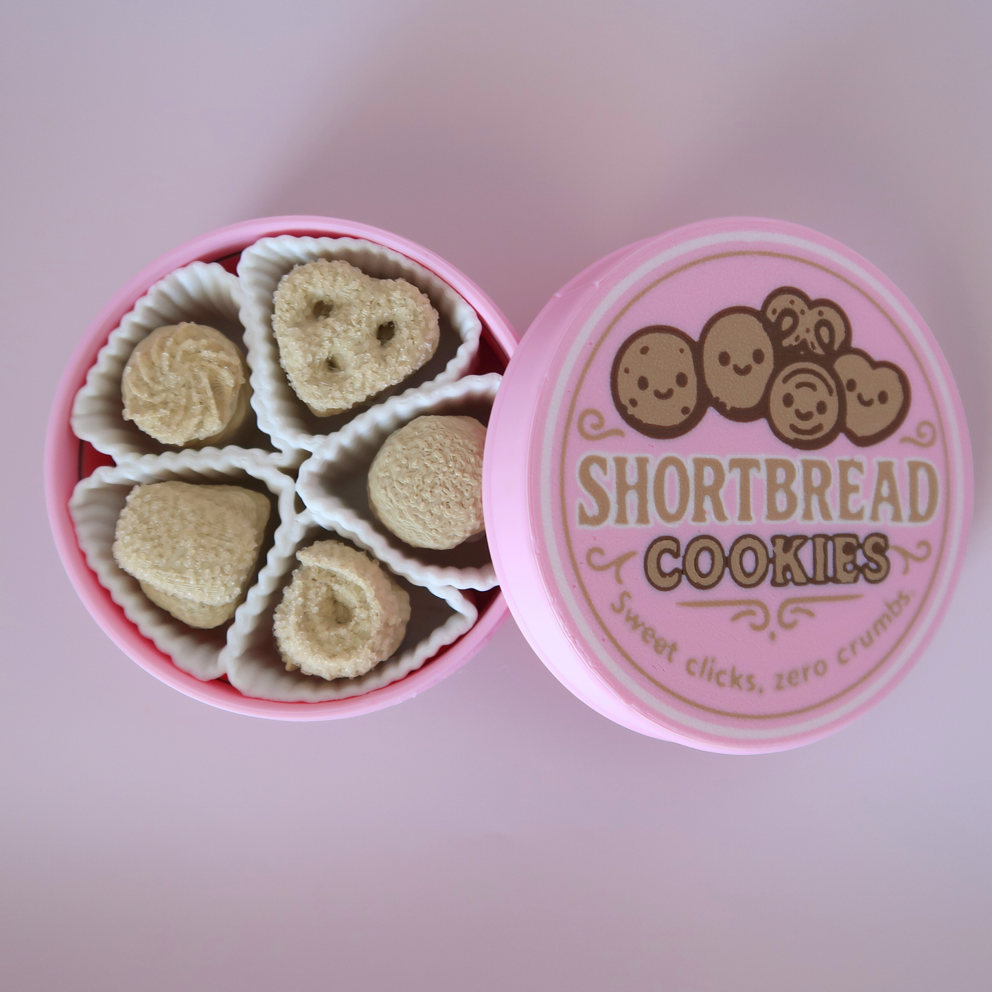 Shortbread Tin Fidget Clicker | Cookie or Sewing Kit Clicker Toy