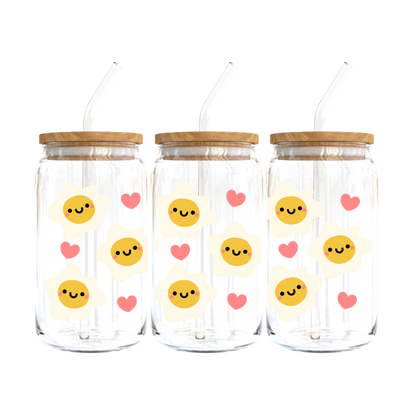 Sunny Side Hearts Glass Tumbler