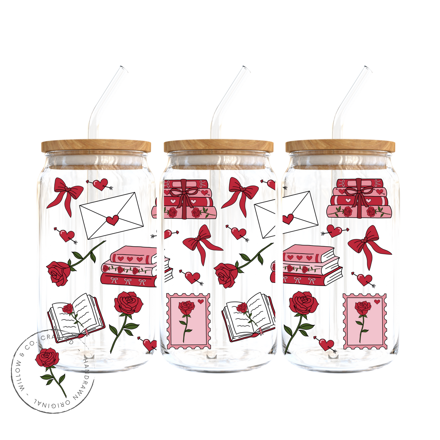 Enchanted Pages: Love Letters Edition - Glass Tumbler
