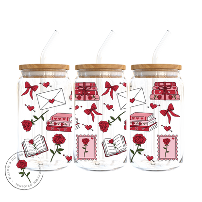 Enchanted Pages: Love Letters Edition - Glass Tumbler
