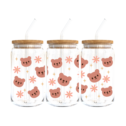 Bear Hugs Glass Tumbler