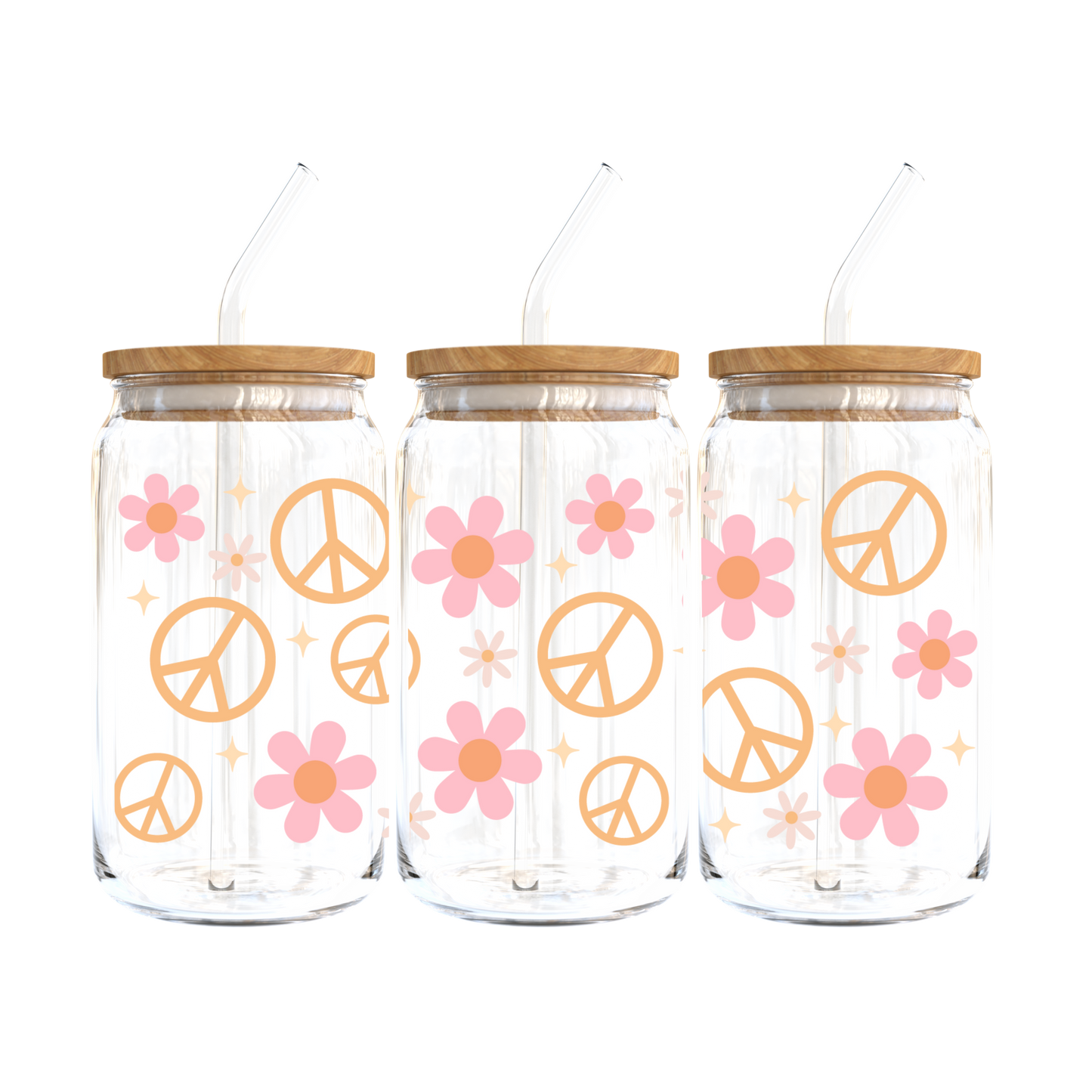 Flower Power Glass Tumbler
