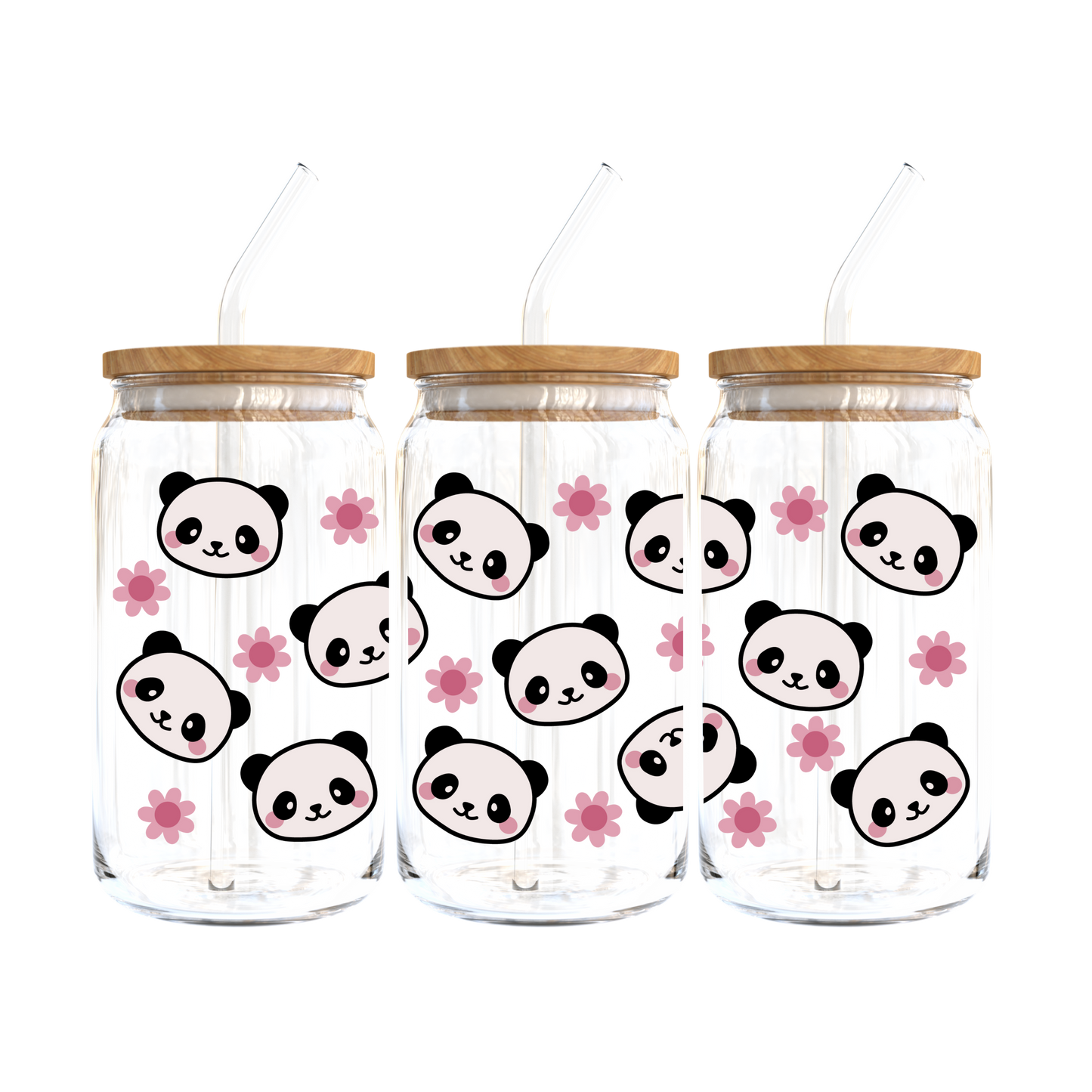 Panda Pop Glass Tumbler
