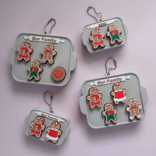 Custom Gingerbread Family Cookie Trays