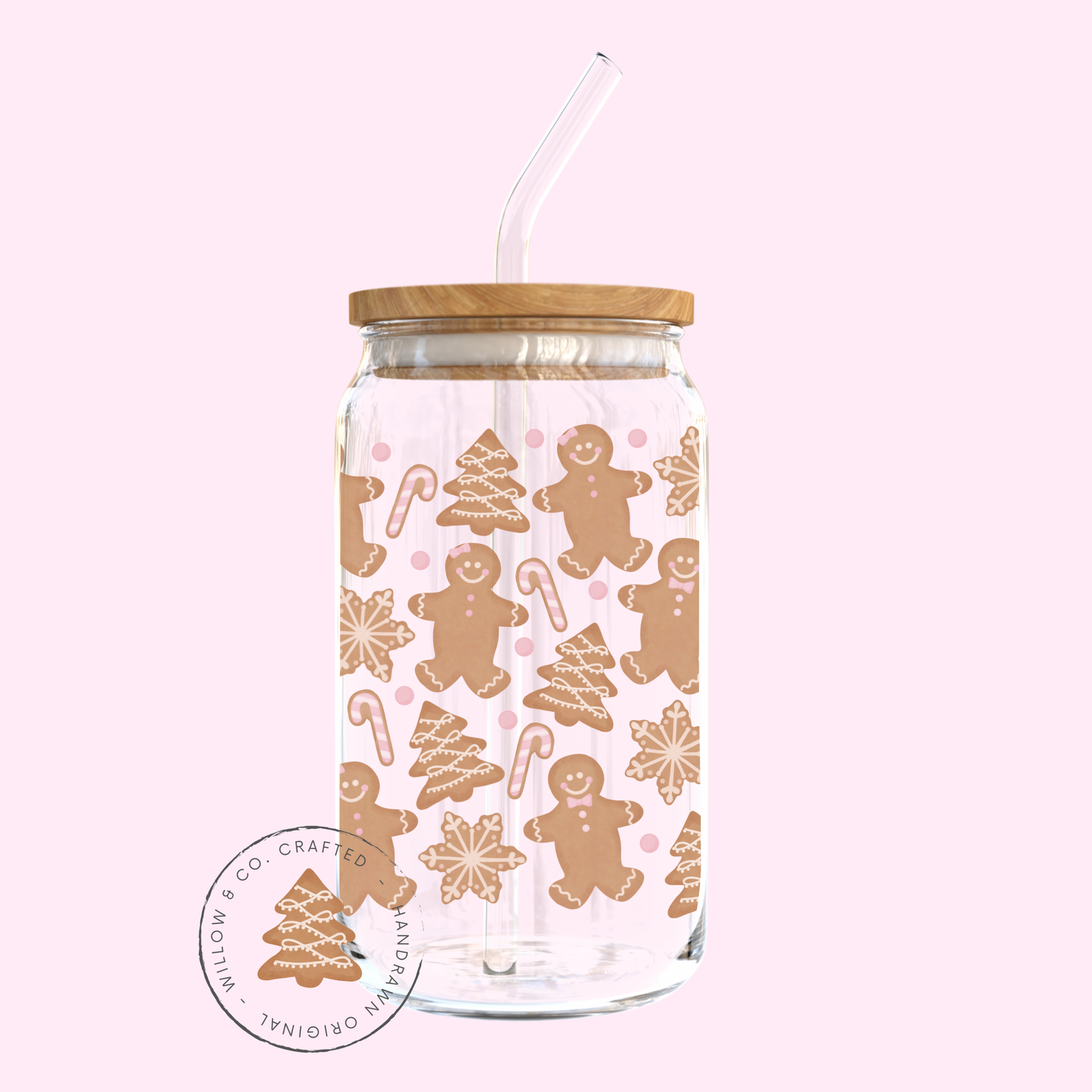 Gingerbread Cookies - Glass Tumbler