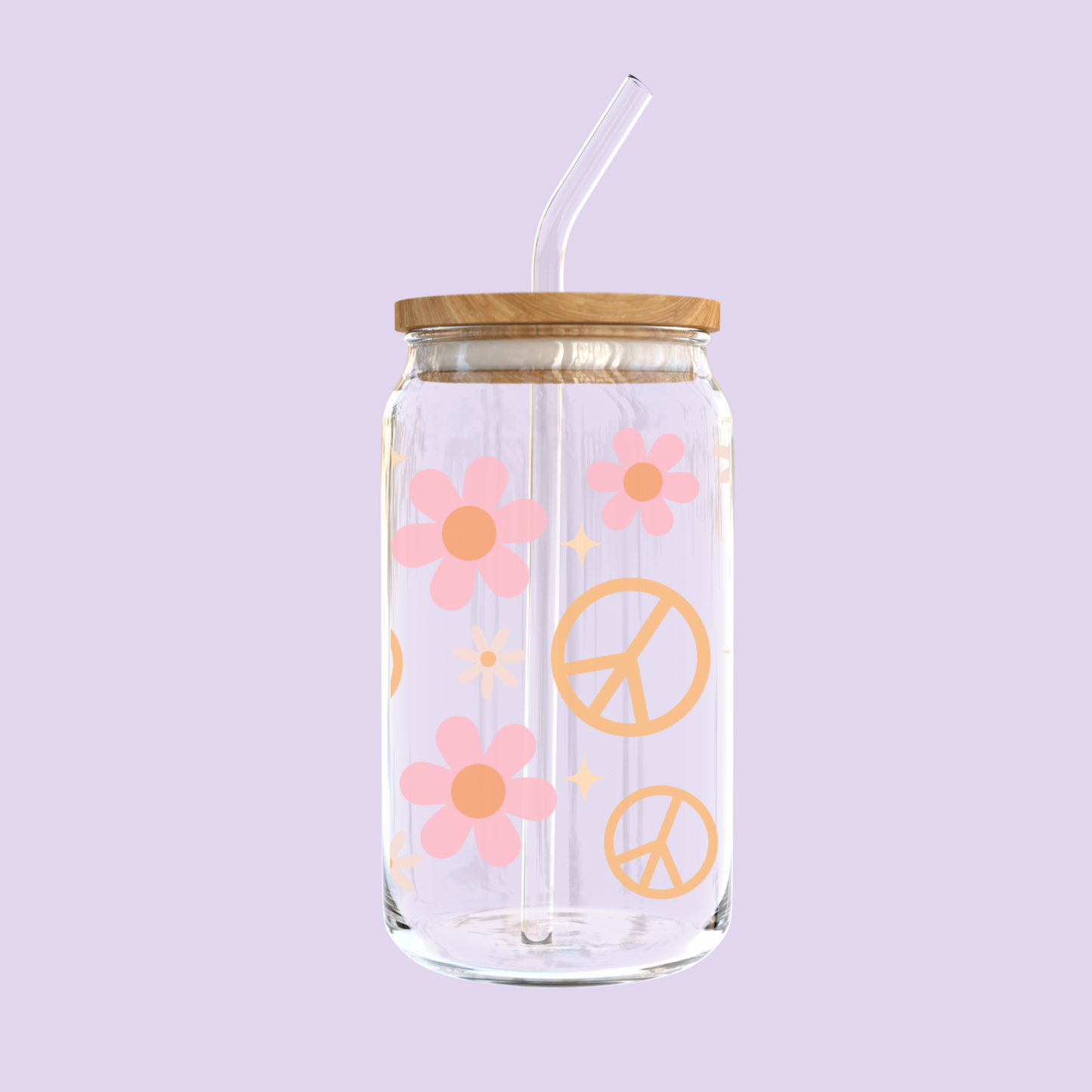 Flower Power Glass Tumbler