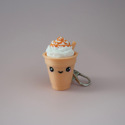 Pumpkin Spiced Latte - Halloween Frappe Clicker Keyring