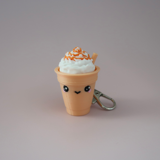 Pumpkin Spiced Latte - Halloween Frappe Clicker Keyring