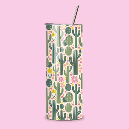 Cactus Wildflower Metal Tumbler